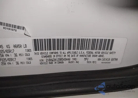 2009 Volkswagen Routan Se z USA, uszkodzony, nr VIN 2V8HW34129R549440